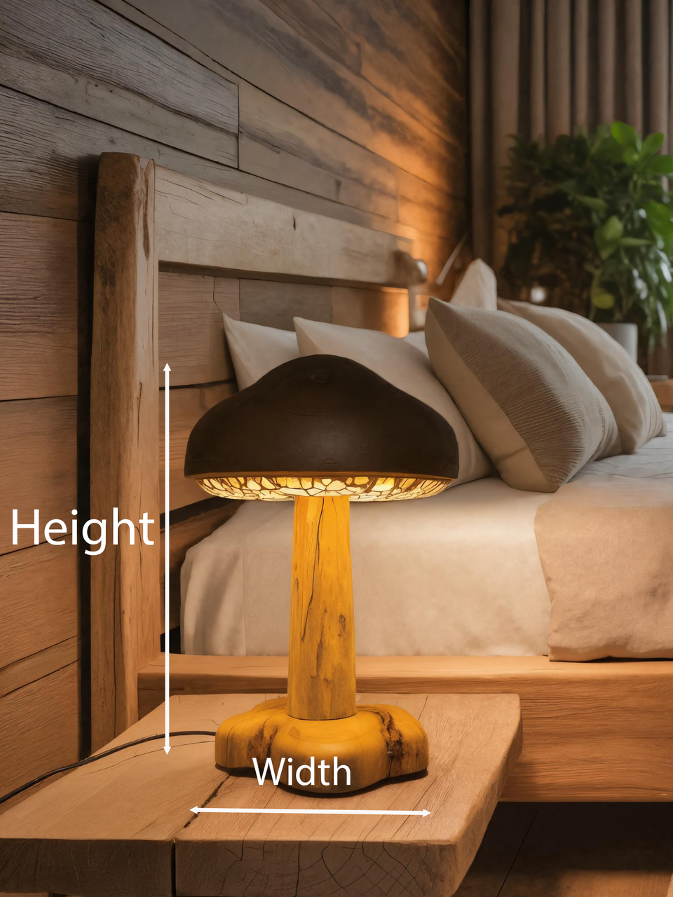 Handmade Mushroom Table Lamp With Warm Glow For Bedroom