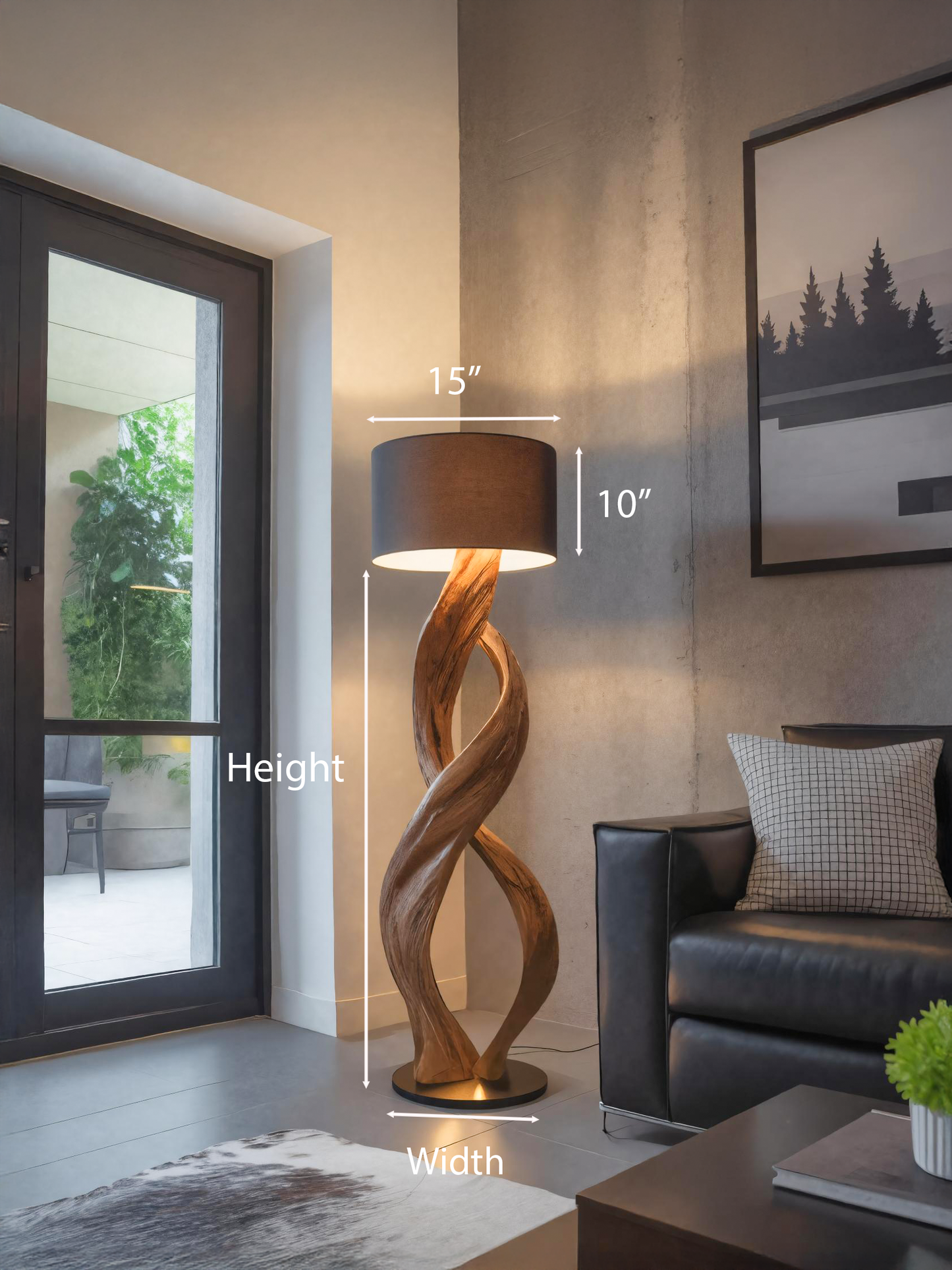 Artistic Twisted Floor Lamp For Living Room