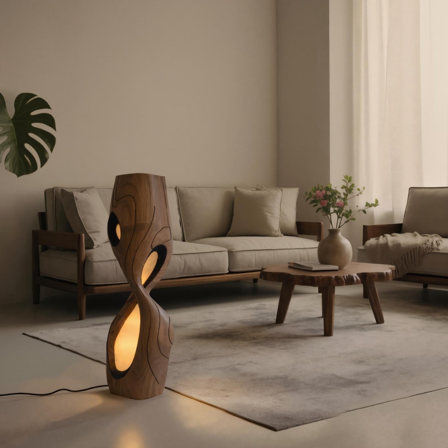 Modern Sculptural Floor Lamp For Living Room Or Bedroom