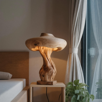 Handcrafted Mushroom Lamp With Organic Design For Bedroom Or Living Room