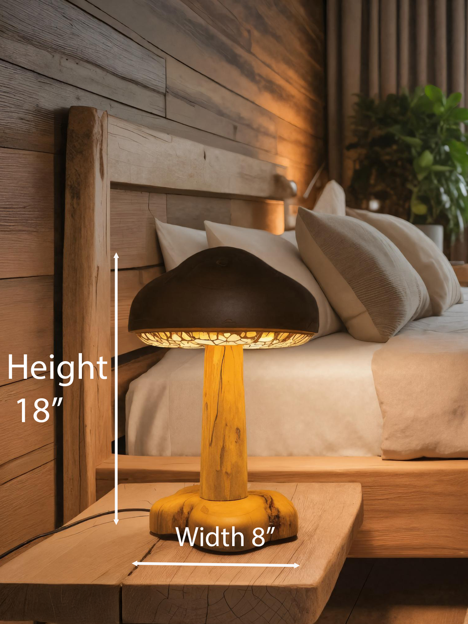 Handmade Mushroom Table Lamp With Warm Glow For Bedroom