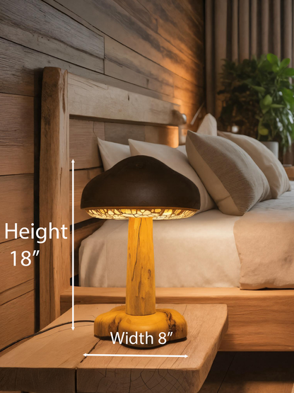 Handmade Mushroom Table Lamp With Warm Glow For Bedroom