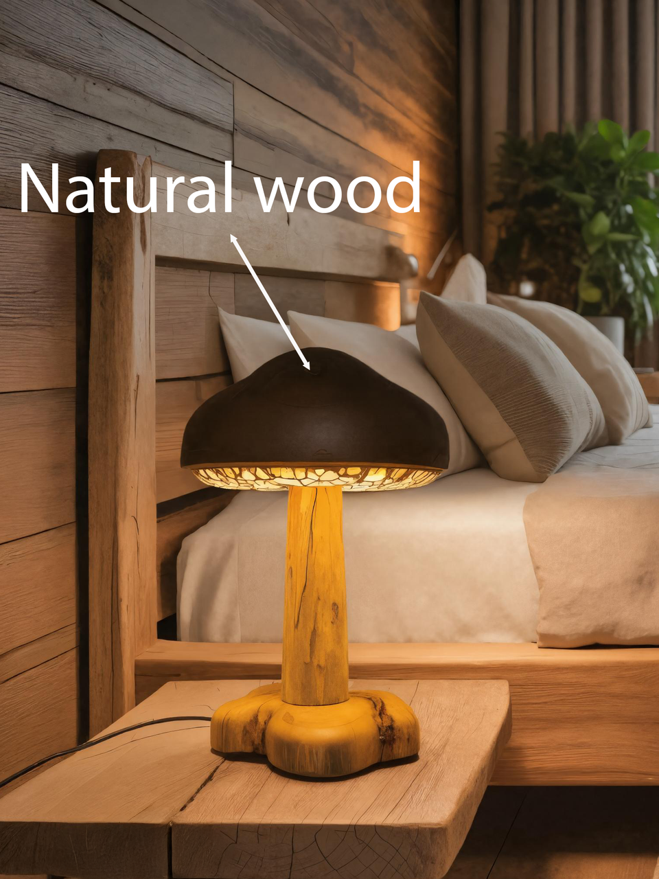 Handmade Mushroom Table Lamp With Warm Glow For Bedroom