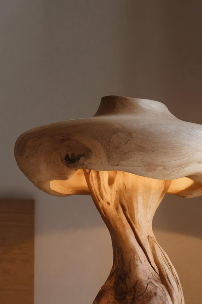 Handcrafted Mushroom Lamp With Organic Design For Bedroom Or Living Room