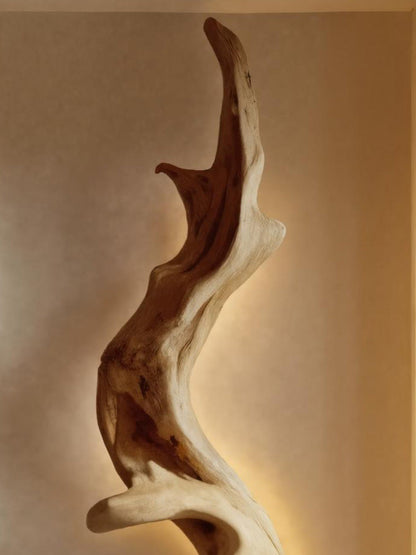Rustic Organic Wall Lamp Sculpture For Living Room