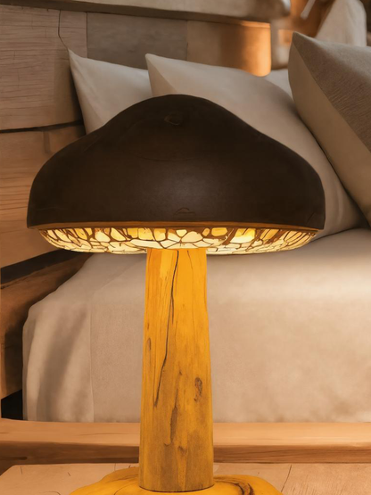 Handmade Mushroom Table Lamp With Warm Glow For Bedroom