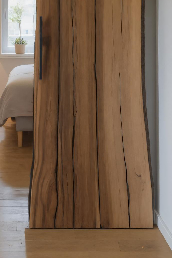 Rustic Live Edge Sliding Barn Door For Bedroom Or Farmhouse