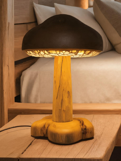 Handmade Mushroom Table Lamp With Warm Glow For Bedroom