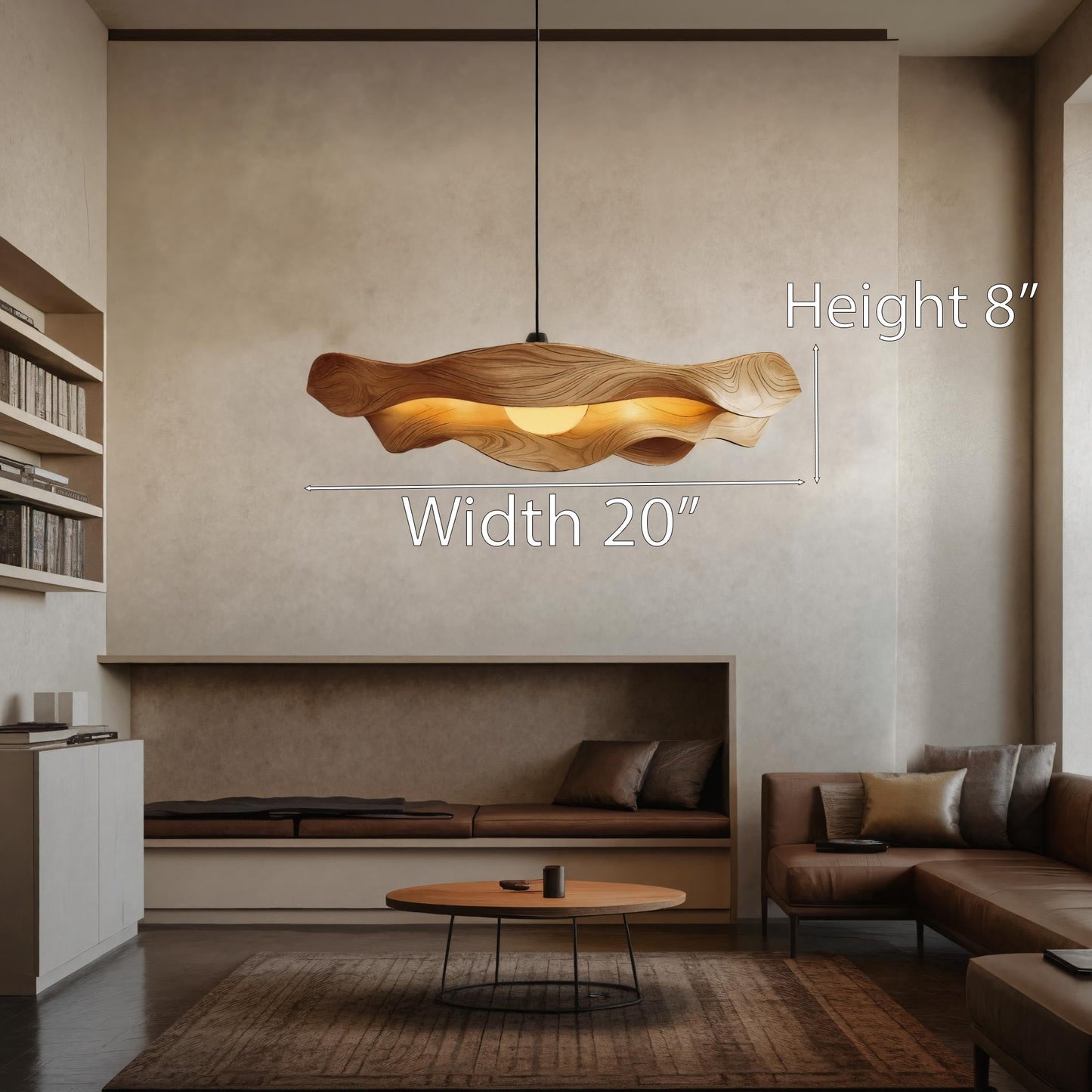 Modern Sculptural Pendant Light For Living Room