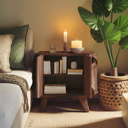 Farmhouse Live Edge Nightstand For Natural Bedroom Vibe
