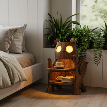 Farmhouse Nightstand With Drawer For Bedroom Decor