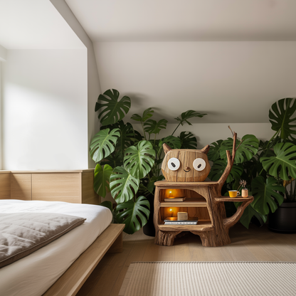 Farmhouse Wood Side Table For Cozy Bedroom Corners