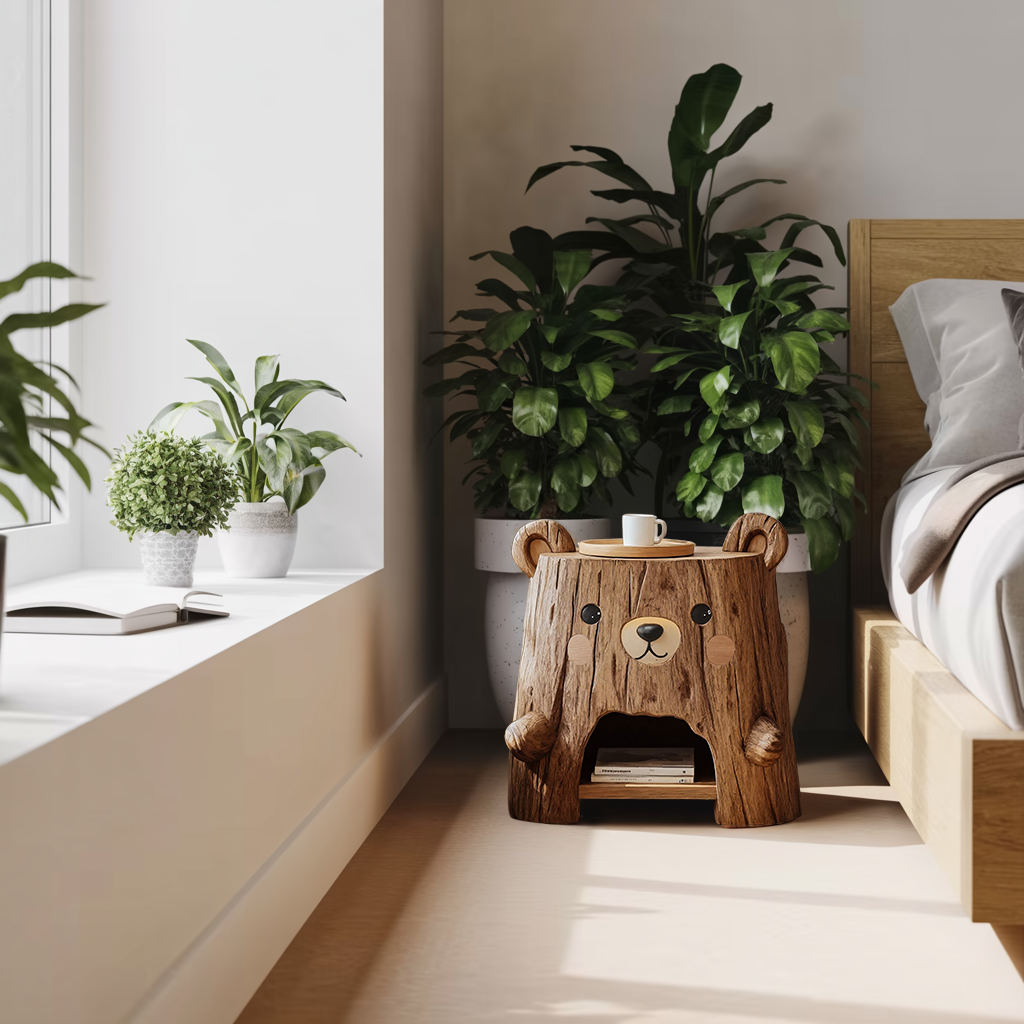 Rustic Record Cabinet With Storage For Bedroom Decor