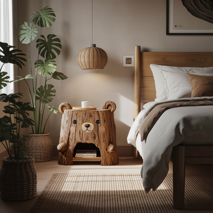 Rustic Record Cabinet With Storage For Bedroom Decor