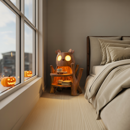 Farmhouse Nightstand With Drawer For Bedroom Decor