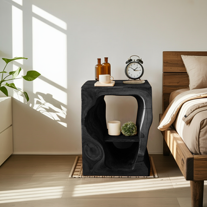 Mid Century Wooden Nightstand For Chic Bedroom Set