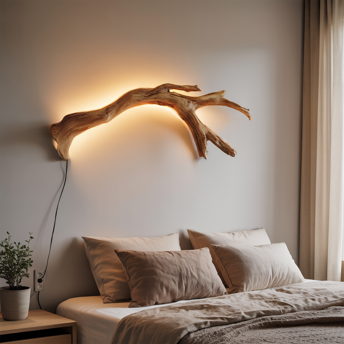 Modern Organic Branch LED Wall Lamp For Bedroom