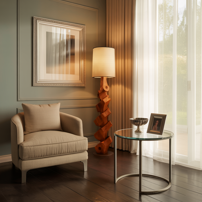 Modern Sculptural Table Lamp Set For Bedroom And Living Room