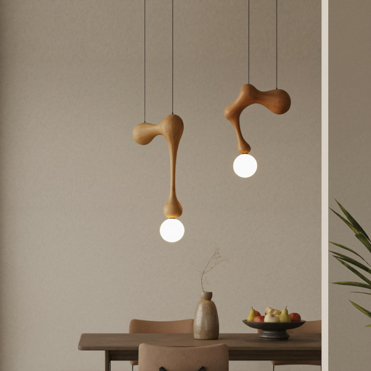 Modern Organic Pendant Light With Sculptural Form For Dining Room