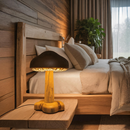 Handmade Mushroom Table Lamp With Warm Glow For Bedroom
