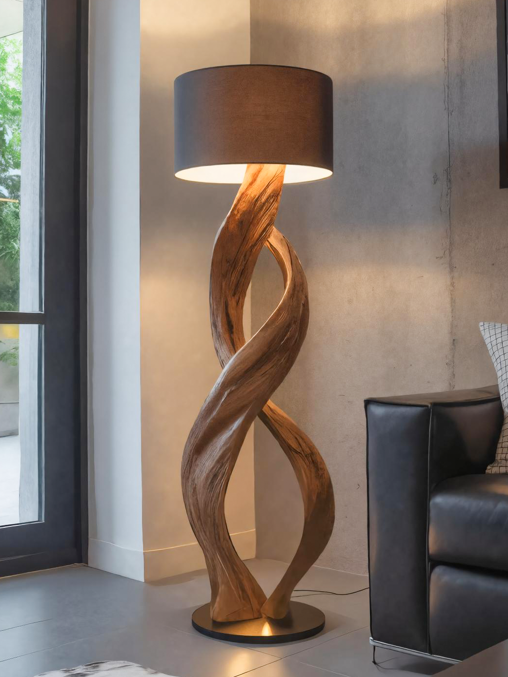 Artistic Twisted Floor Lamp For Living Room