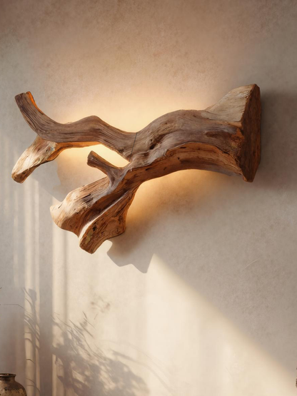 Rustic Natural Wall Lamp For Hallway
