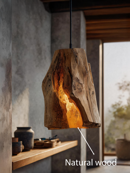 Rustic Organic Pendant Light For Dining Room