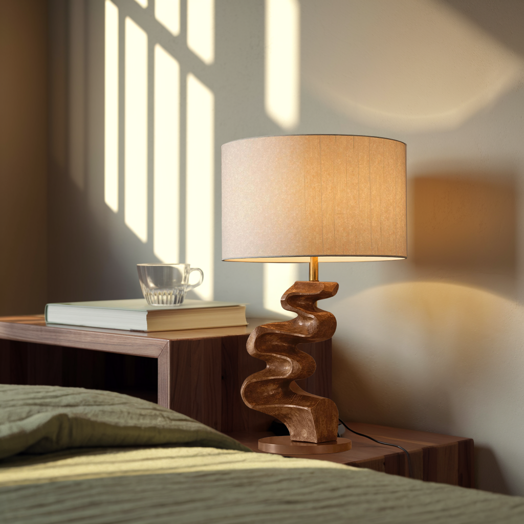 Modern Sculptural Table Lamp For Living Room And Bedroom