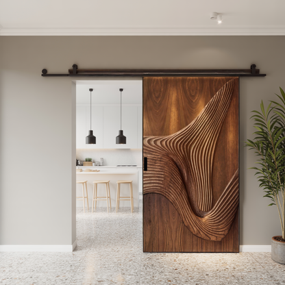 Modern Carved Sliding Door For Bathroom And Entrance