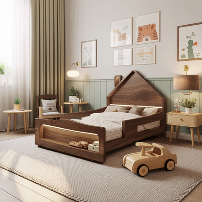 Modern House Shape Kids Bed For Toddler Bedroom