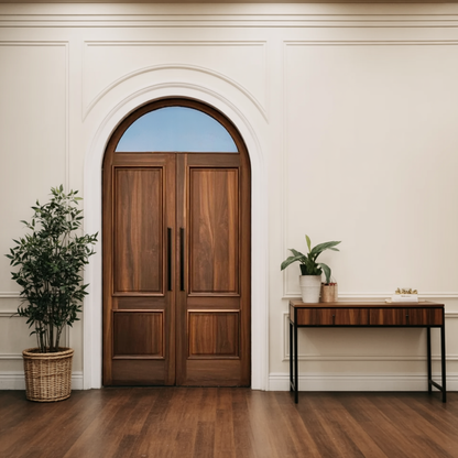 Modern Arched Entry Door For Minimalist Contemporary Home