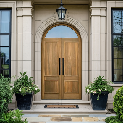 Modern Arched Entry Door For Minimalist Contemporary Home
