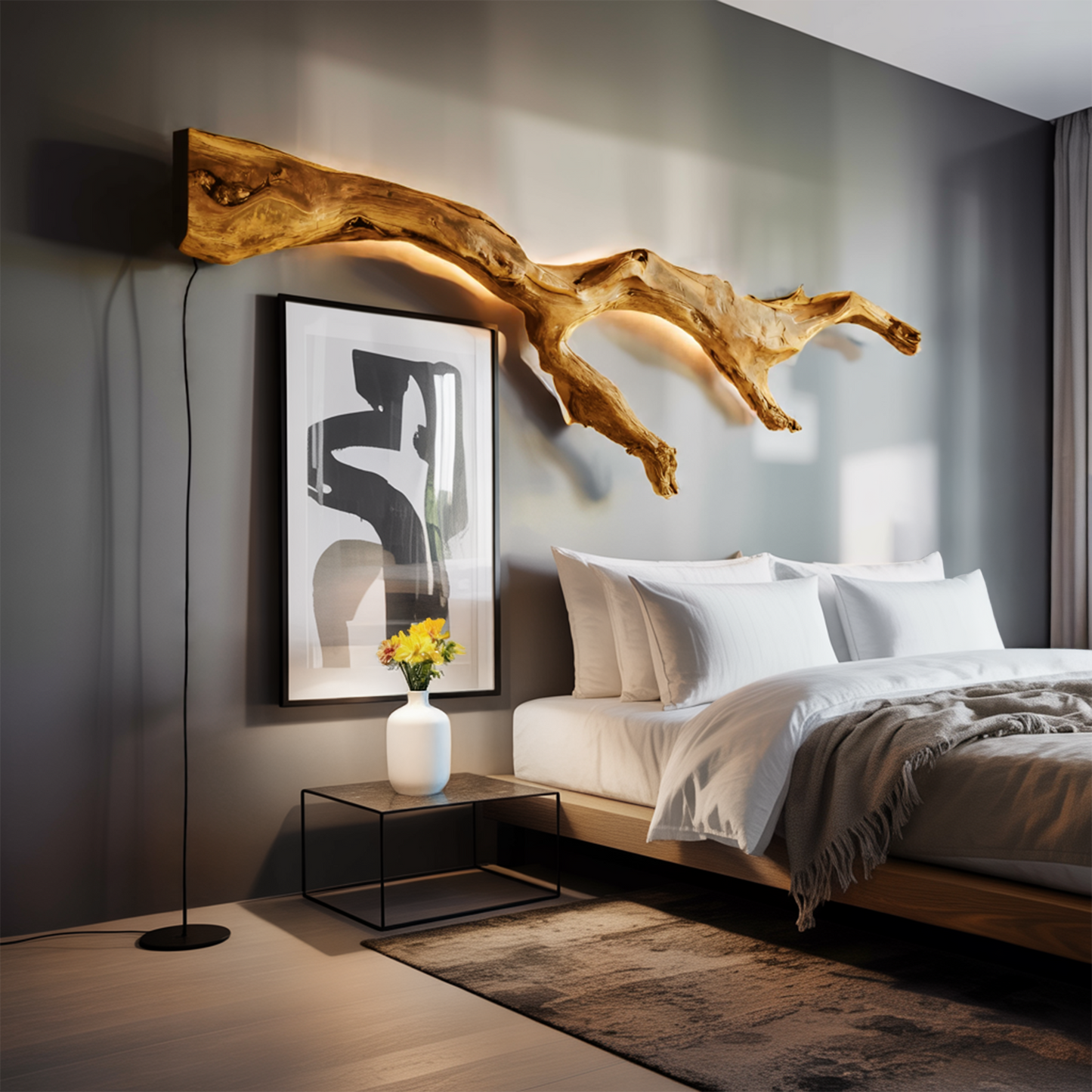 Modern Organic Wall Light Branch For Bedroom
