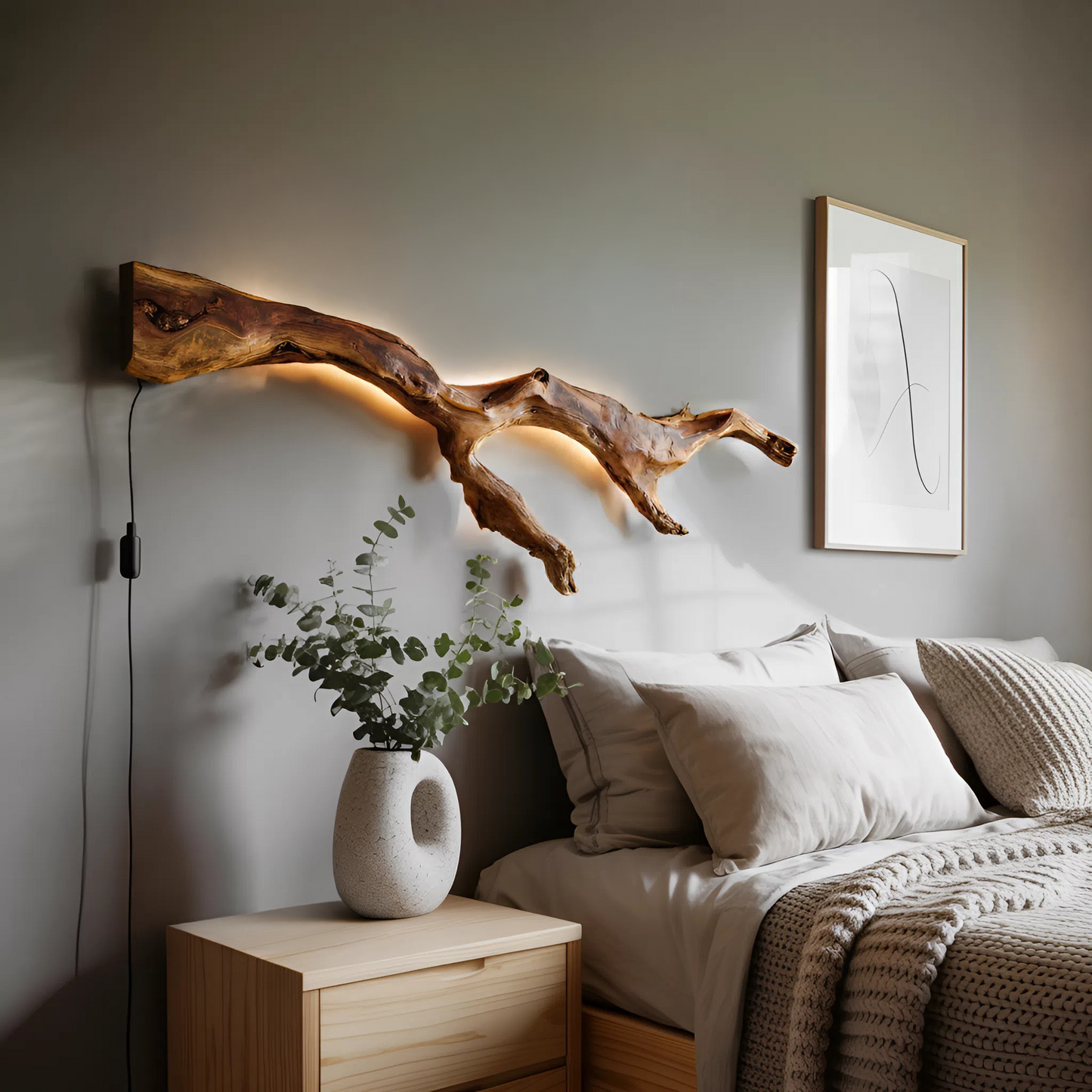 Modern Organic Wall Light Branch For Bedroom