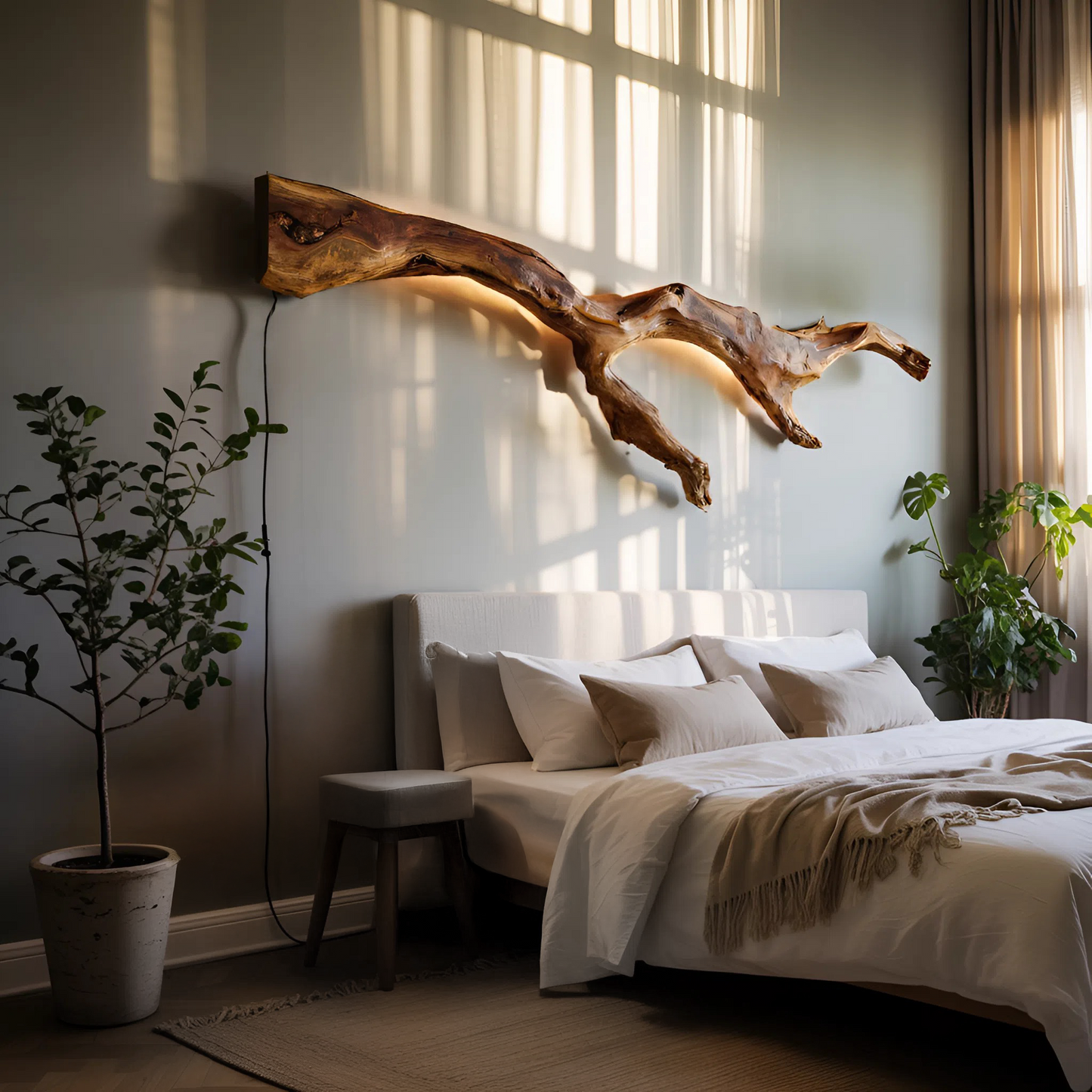 Modern Organic Wall Light Branch For Bedroom