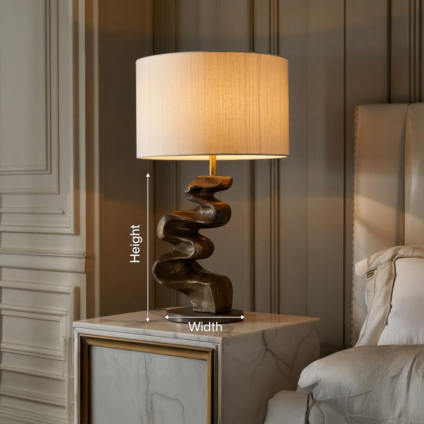 Modern Sculptural Table Lamp For Living Room And Bedroom