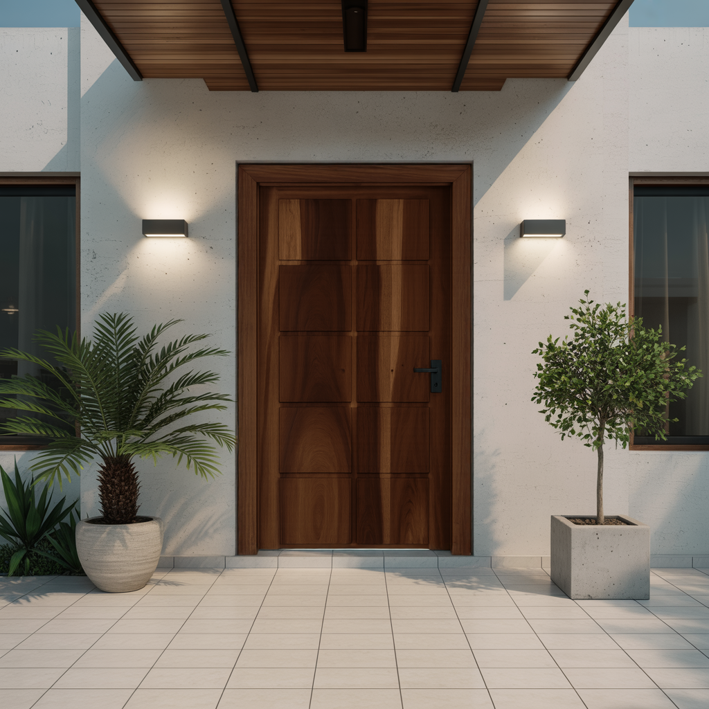 Modern Panel Door Design For Living Room And Hallway